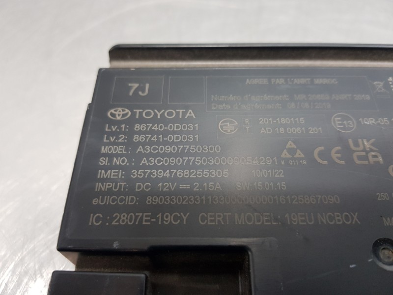 Recambio de modulo electronico para toyota yaris hybrid referencia OEM IAM 867400D031 867410D031 