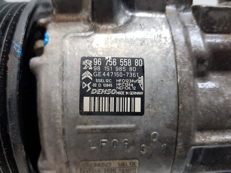 Recambio de compresor aire acondicionado para citroen ds 7 crossback referencia OEM IAM 9815198580 9675655880 