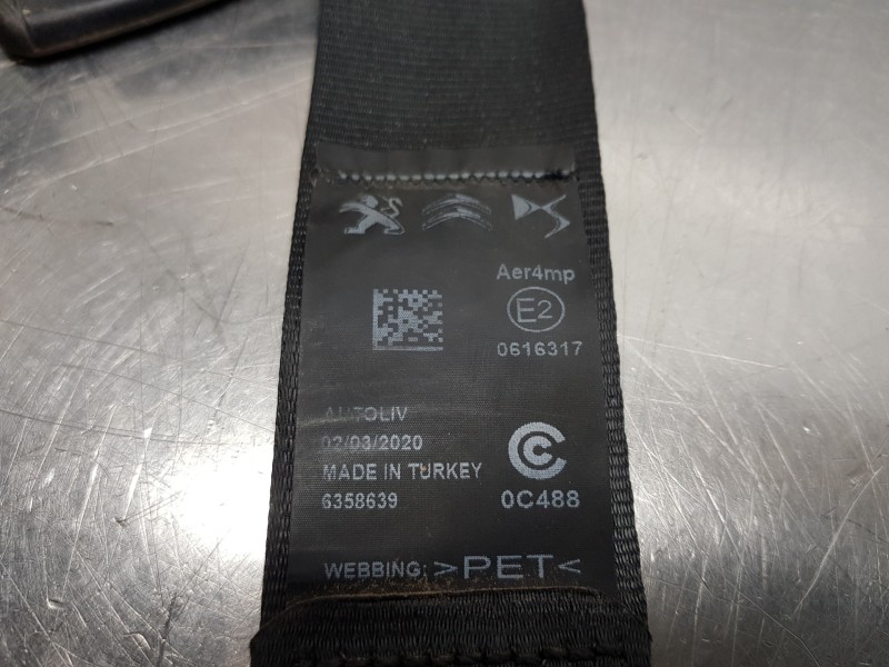 Recambio de cinturon seguridad trasero izquierdo para citroen ds 7 crossback referencia OEM IAM 98158613XX  