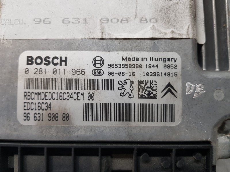 Recambio de centralita motor uce para citroen c4 berlina exclusive referencia OEM IAM 9653958980 0281011966 