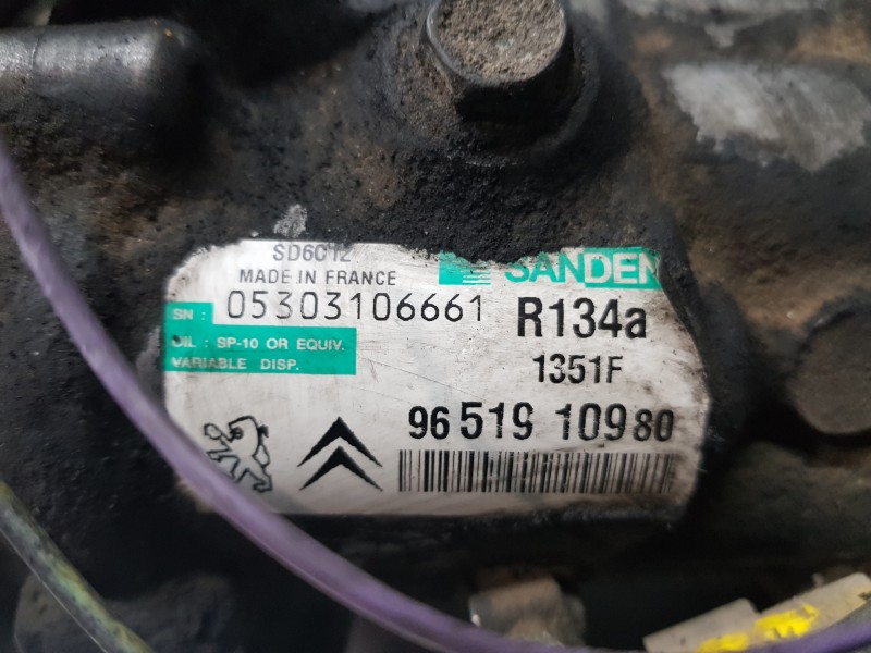 Recambio de compresor aire acondicionado para citroen c4 berlina exclusive referencia OEM IAM 9822826880 9651910980 