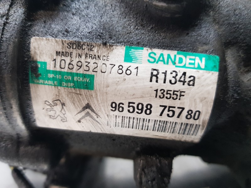 Recambio de compresor aire acondicionado para peugeot 207 sport referencia OEM IAM 9659875780 9822826880 