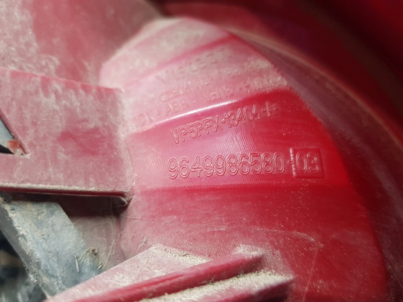 Recambio de piloto trasero derecho para peugeot 207 sport referencia OEM IAM 6351Y7 9649986580 