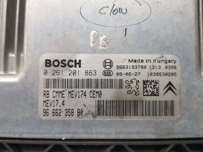 Recambio de centralita motor uce para peugeot 207 sport referencia OEM IAM 9663193780 0261201863 