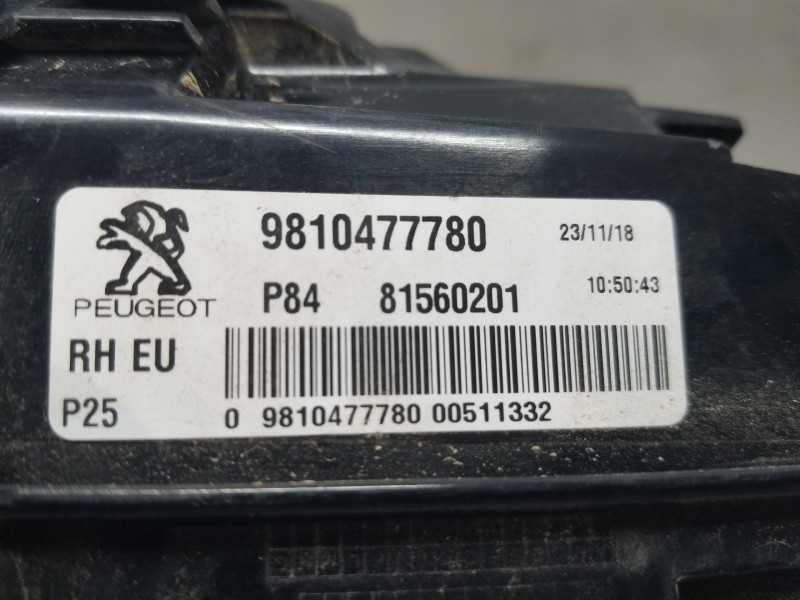 Recambio de piloto trasero derecho interior para peugeot 3008 active referencia OEM IAM 9810477780  