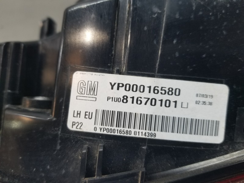 Recambio de piloto trasero izquierdo interior para opel grandland x selective referencia OEM IAM YP00016580  