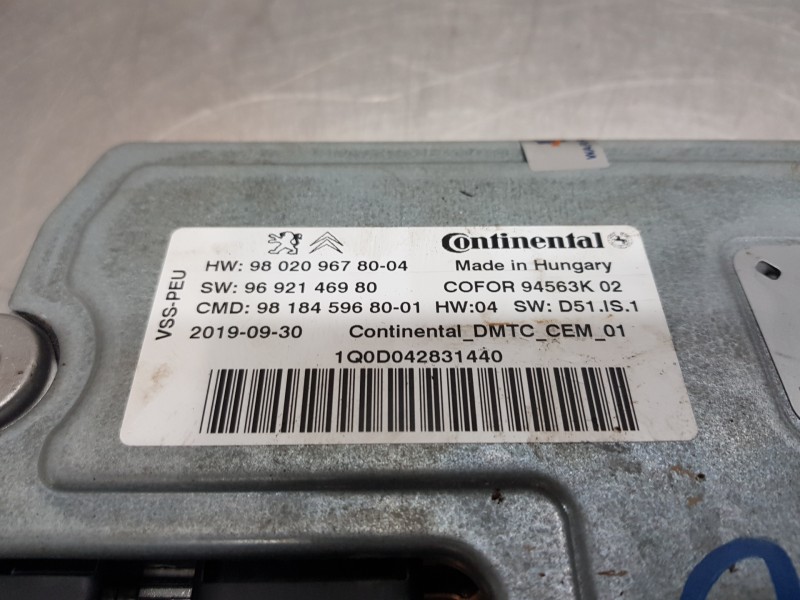 Recambio de modulo electronico para citroen ds 7 crossback referencia OEM IAM 980209678004 9692146980 