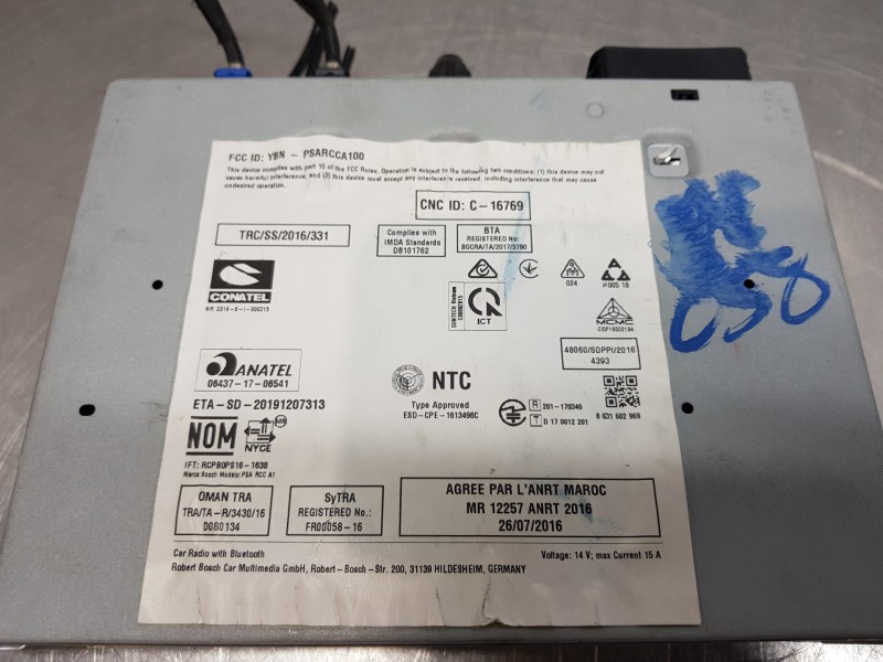 Recambio de sistema audio / radio cd para citroen ds 7 crossback referencia OEM IAM 9833499780  