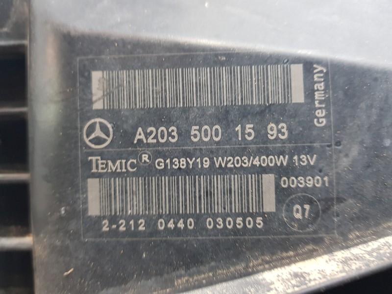 Recambio de electroventilador para mercedes clase c (w203) berlina elegance referencia OEM IAM A2035001693 A2035400688 