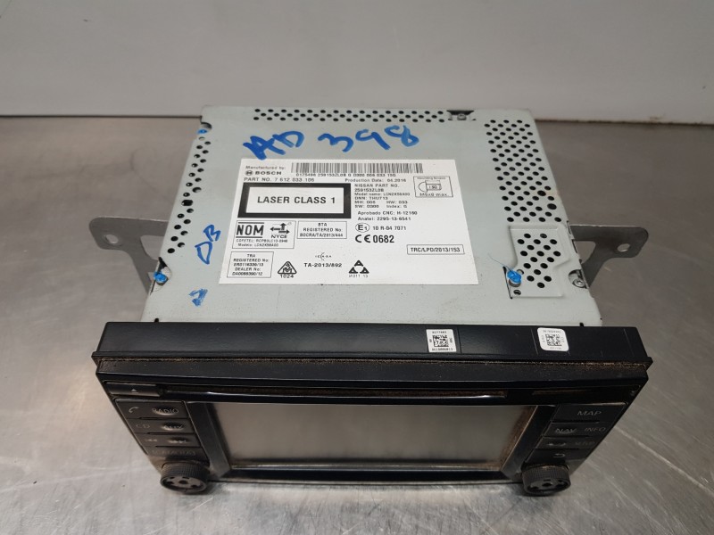 Recambio de pantalla multifuncion para nissan pulsar (c13) fastback referencia OEM IAM 259153ZL0B  