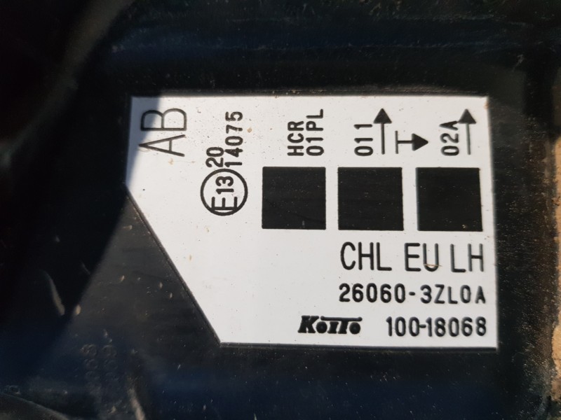 Recambio de faro izquierdo para nissan pulsar (c13) fastback referencia OEM IAM 260603ZL0A  