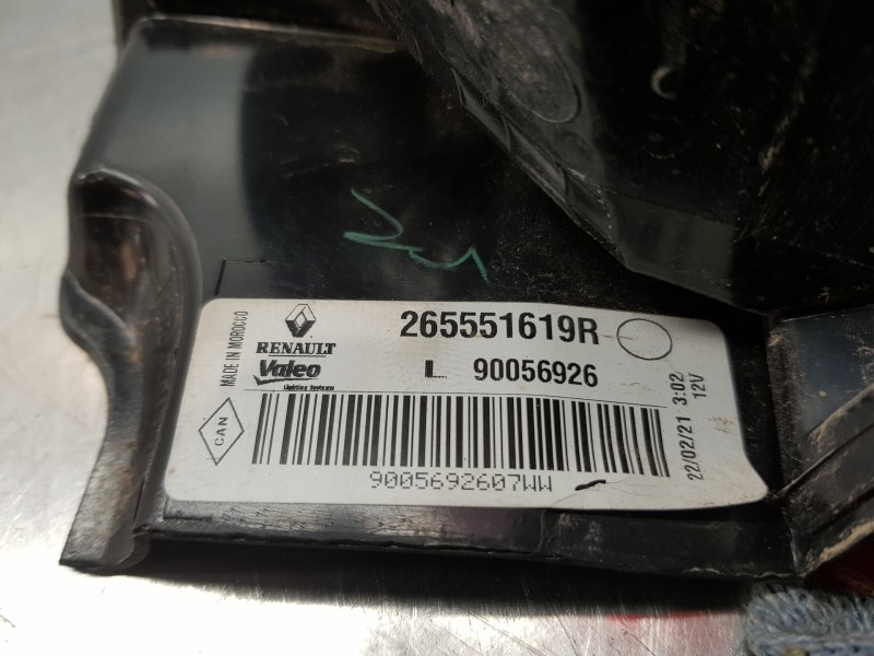 Recambio de piloto trasero izquierdo para dacia dokker acces referencia OEM IAM 265551619R  