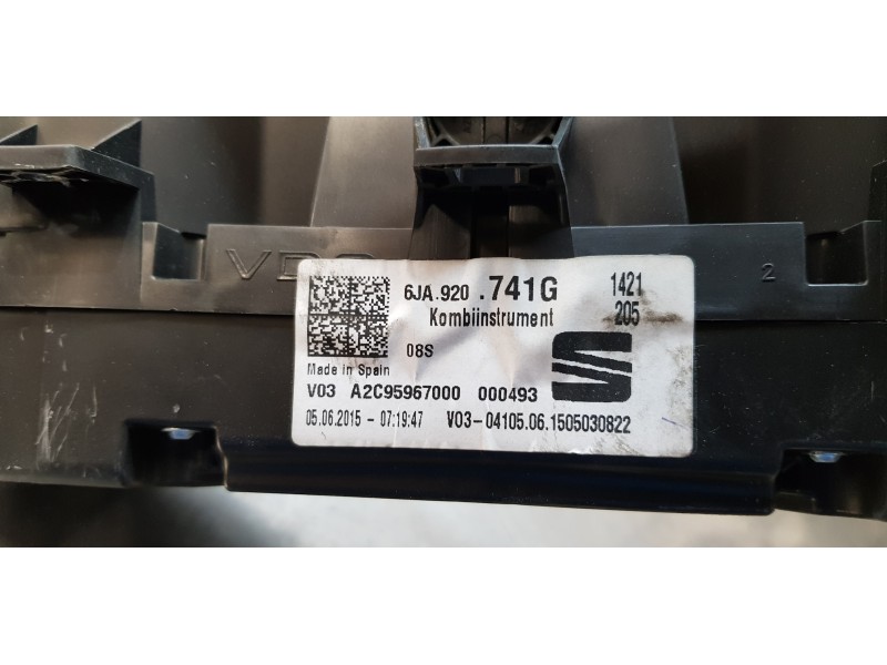 Recambio de cuadro instrumentos para seat toledo (kg3) style referencia OEM IAM 6JA920741G  