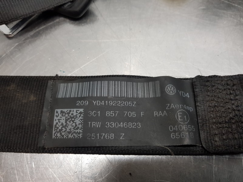 Recambio de cinturon seguridad delantero izquierdo para volkswagen passat berlina (3c2) elegance referencia OEM IAM 3C1857705F  
