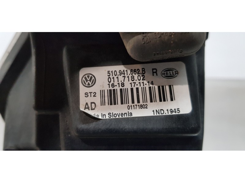 Recambio de faro antiniebla derecho para volkswagen golf vii sportsvan business referencia OEM IAM 510941662B   Recambio de faro antiniebla derecho para volkswagen golf vii sportsvan business referencia OEM IAM 510941662B