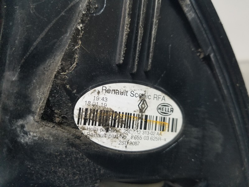 Recambio de piloto trasero derecho para renault scenic iv intens referencia OEM IAM 265503625R  