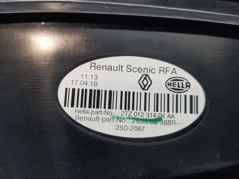 Recambio de piloto trasero derecho interior para renault scenic iv intens referencia OEM IAM 265503368R  
