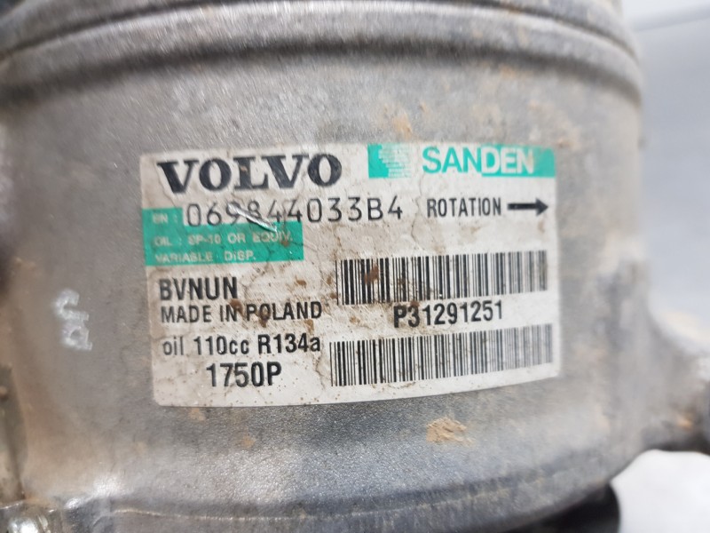 Recambio de compresor aire acondicionado para volvo v40 momentum referencia OEM IAM 36001128 31291251 