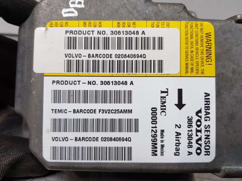 Recambio de centralita airbag para volvo v40 familiar premium referencia OEM IAM   
