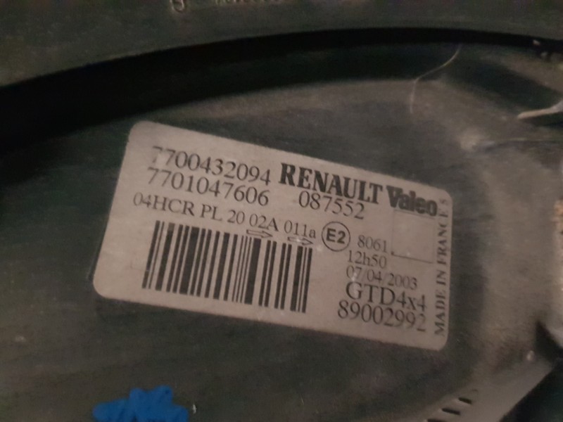 Recambio de faro izquierdo para renault scenic rx4 (ja0) dynamique referencia OEM IAM   