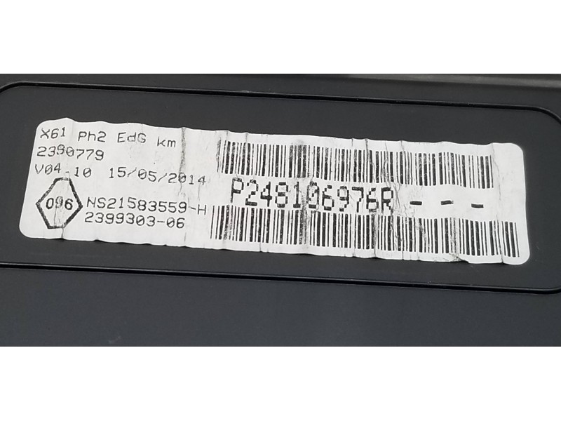 Recambio de cuadro instrumentos para renault kangoo profesional referencia OEM IAM 248106976R  