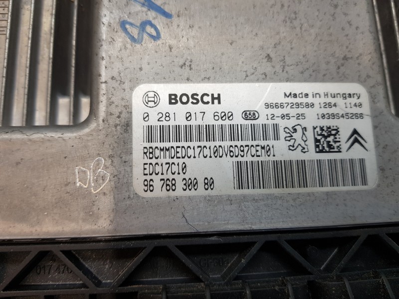 Recambio de centralita motor uce para peugeot partner kombi active referencia OEM IAM 9676830080 0281017600 9666729580