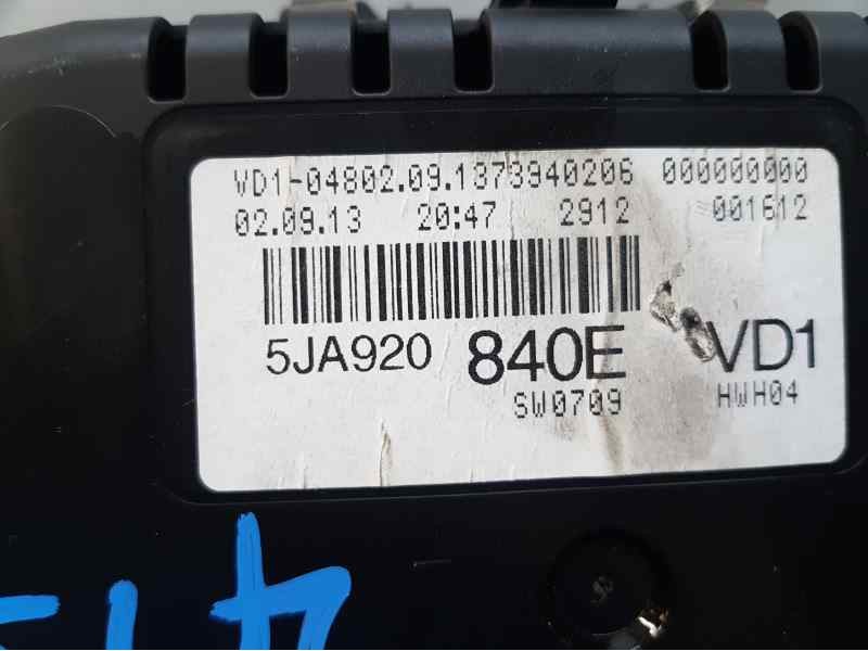 Recambio de cuadro instrumentos para skoda rapid elegance referencia OEM IAM 5JA920840E   Recambio de cuadro instrumentos para skoda rapid elegance referencia OEM IAM 5JA920840E