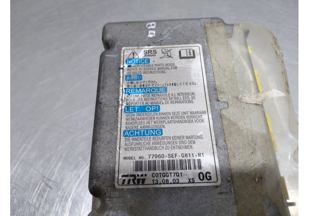 Recambio de centralita airbag para honda accord berlina (cl/cn) i-vtec referencia OEM IAM   