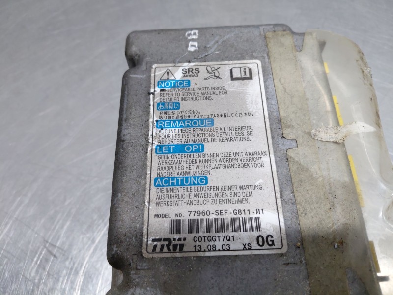 Recambio de centralita airbag para honda accord berlina (cl/cn) i-vtec referencia OEM IAM   