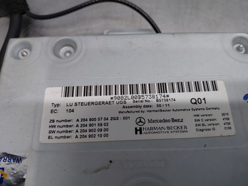 Recambio de modulo electronico para mercedes-benz clase gl (x166) 450 grand edition referencia OEM IAM A2049005704 A2049015902 