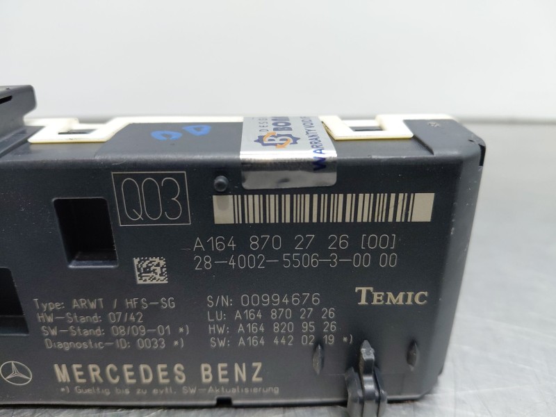 Recambio de modulo electronico para mercedes-benz clase gl (x166) 450 grand edition referencia OEM IAM a1648702726  