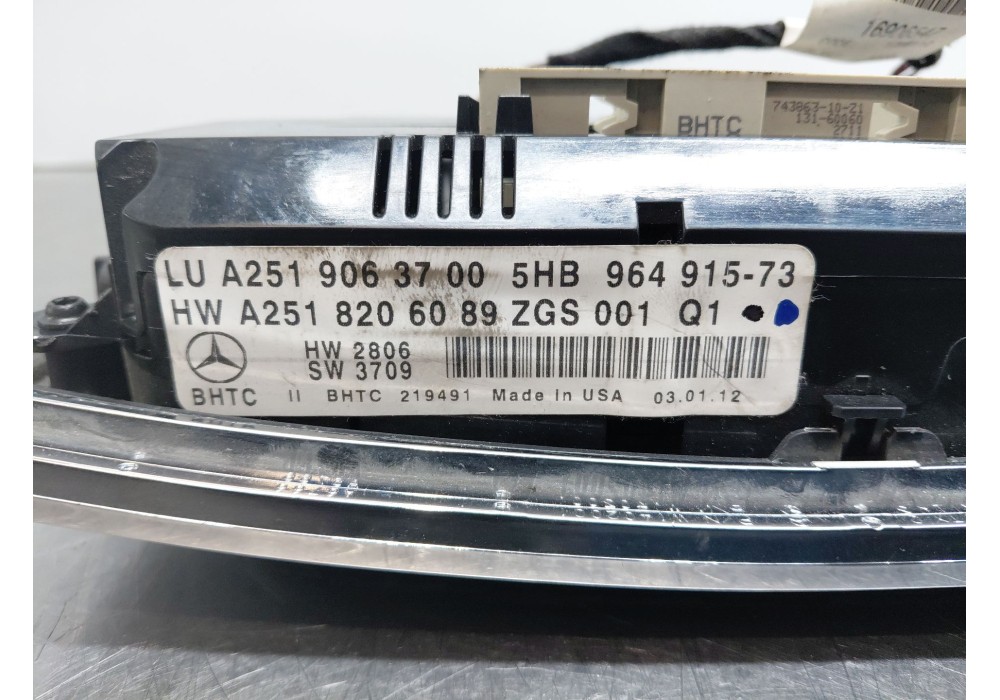 Recambio de mando climatizador para mercedes-benz clase gl (x166) 450 grand edition referencia OEM IAM a2519063700 a2518206089 