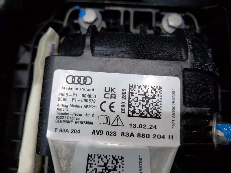 Recambio de kit airbag para audi q3 sportback (f3n) s line referencia OEM IAM 83B857001  