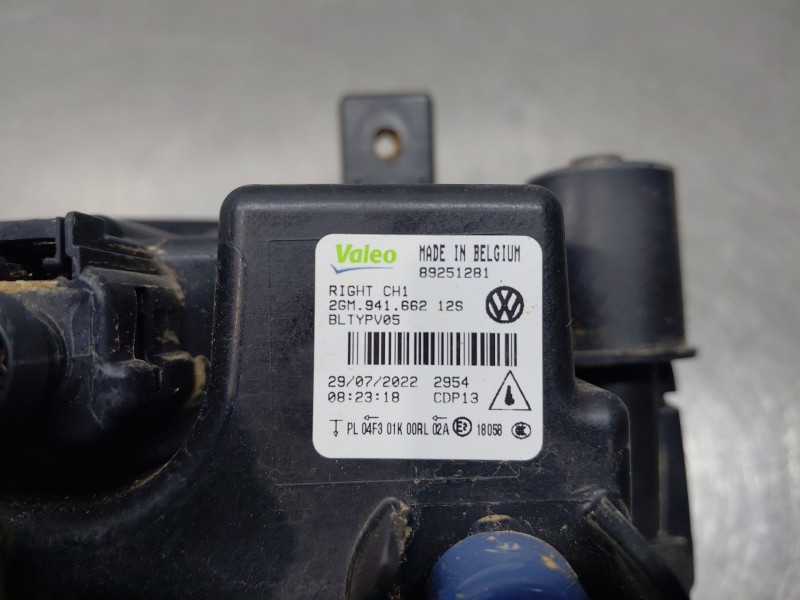 Recambio de faro antiniebla derecho para volkswagen t-cross advance referencia OEM IAM 2gm941662 2gm94166212s 