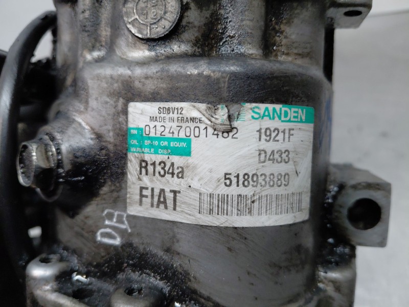 Recambio de compresor aire acondicionado para peugeot bipper tepee active referencia OEM IAM 51893889  