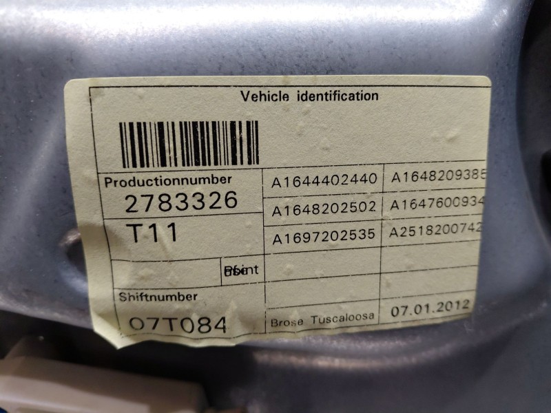 Recambio de elevalunas delantero izquierdo para mercedes-benz clase gl (x166) 450 grand edition referencia OEM IAM A1647201579  