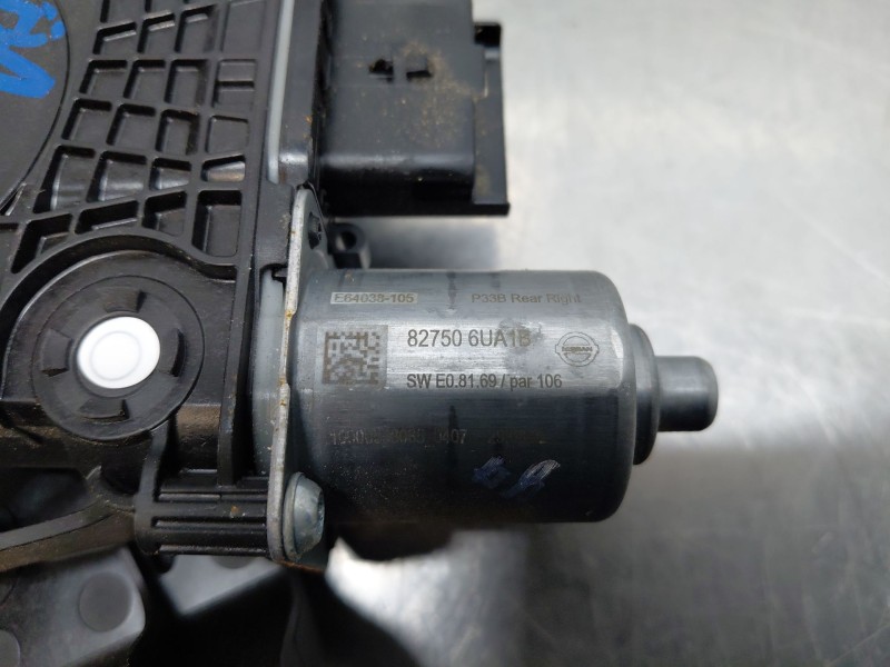 Recambio de elevalunas trasero derecho para nissan qashqai (j12) acenta referencia OEM IAM 827006UA1B  