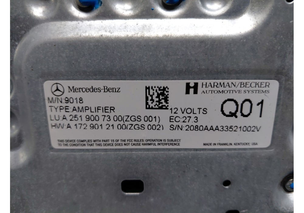 Recambio de amplificador de audio para mercedes-benz clase gl (x166) 450 grand edition referencia OEM IAM A2519007300  
