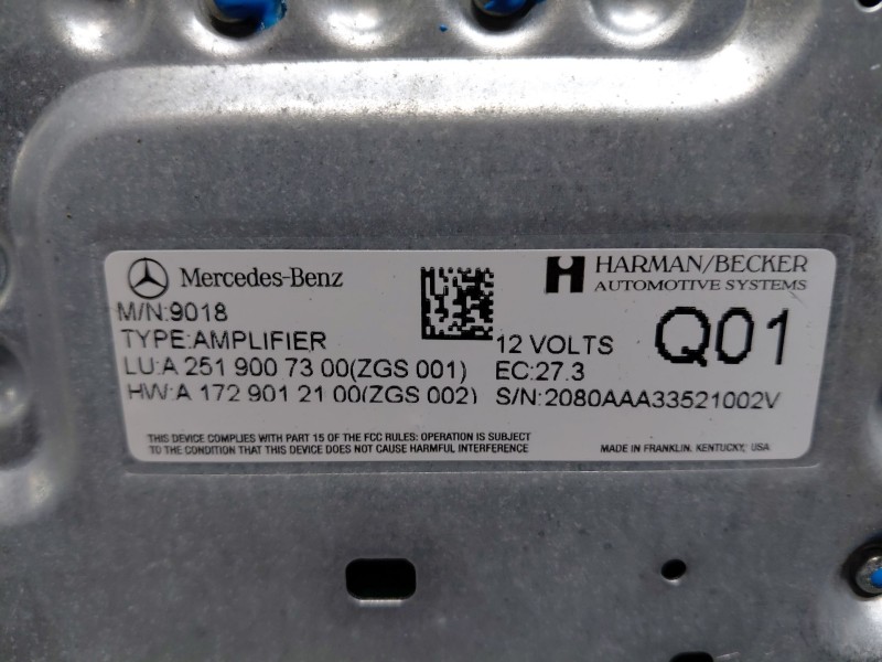 Recambio de amplificador de audio para mercedes-benz clase gl (x166) 450 grand edition referencia OEM IAM A2519007300  