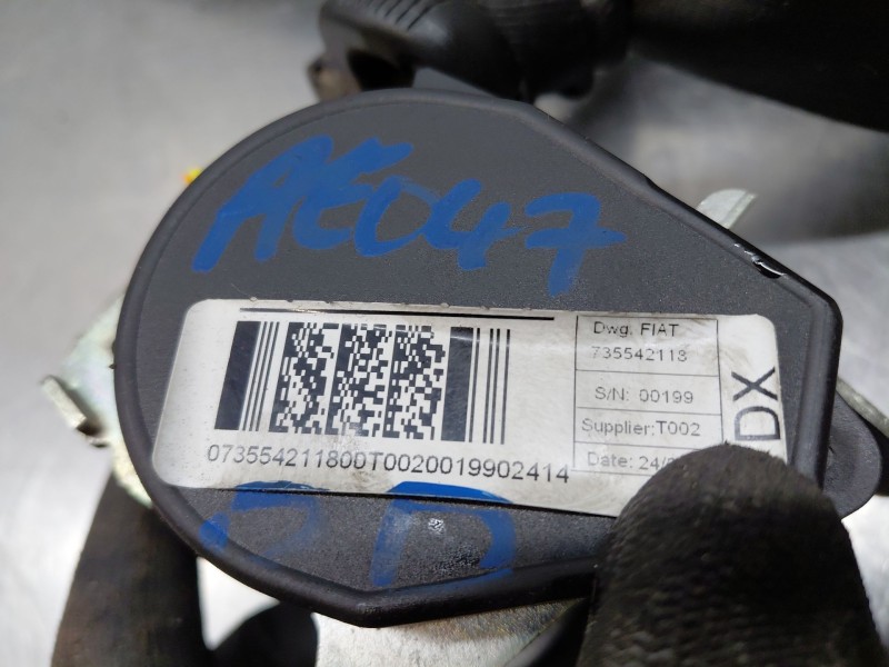 Recambio de cinturon seguridad delantero derecho para peugeot bipper tepee active referencia OEM IAM 1613972680  