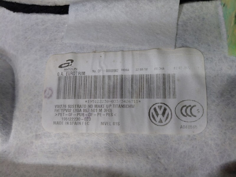 Recambio de techo interior para volkswagen t-roc r-line referencia OEM IAM   