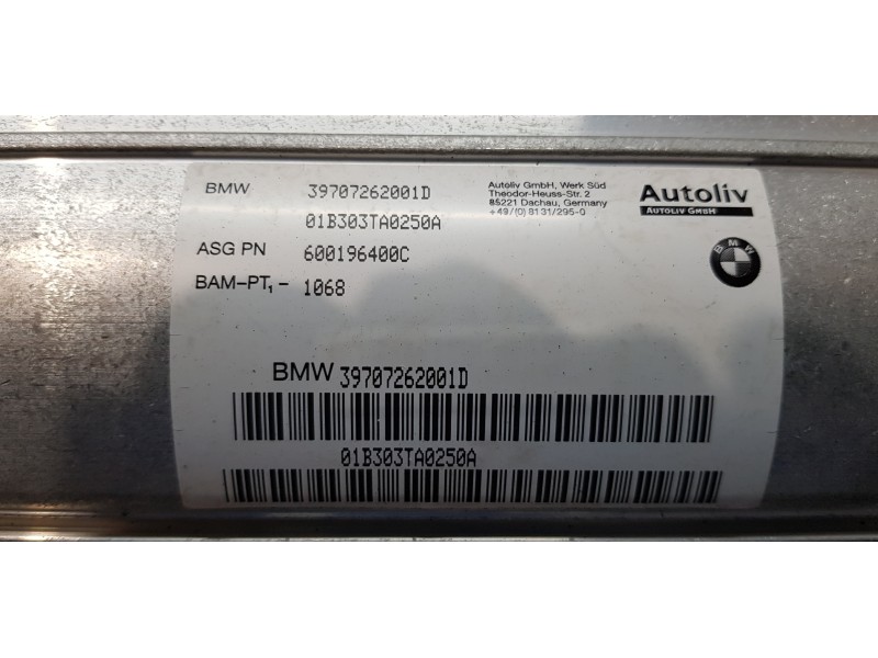 Recambio de airbag delantero derecho para bmw serie 7 (e65/e66) 745i referencia OEM IAM 39707262001D   Recambio de airbag delantero derecho para bmw serie 7 (e65/e66) 745i referencia OEM IAM 39707262001D
