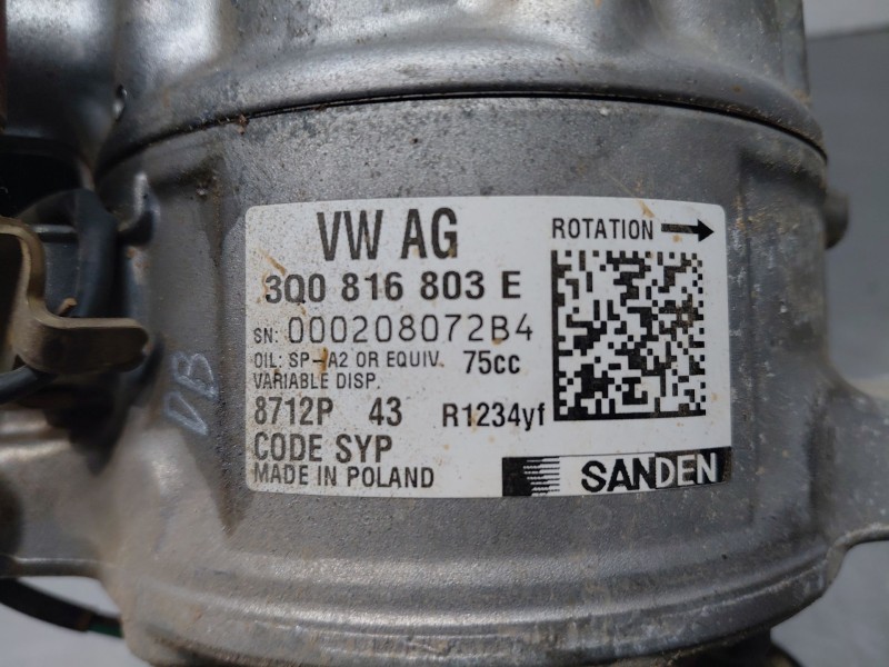 Recambio de compresor aire acondicionado para volkswagen t-cross advance referencia OEM IAM   