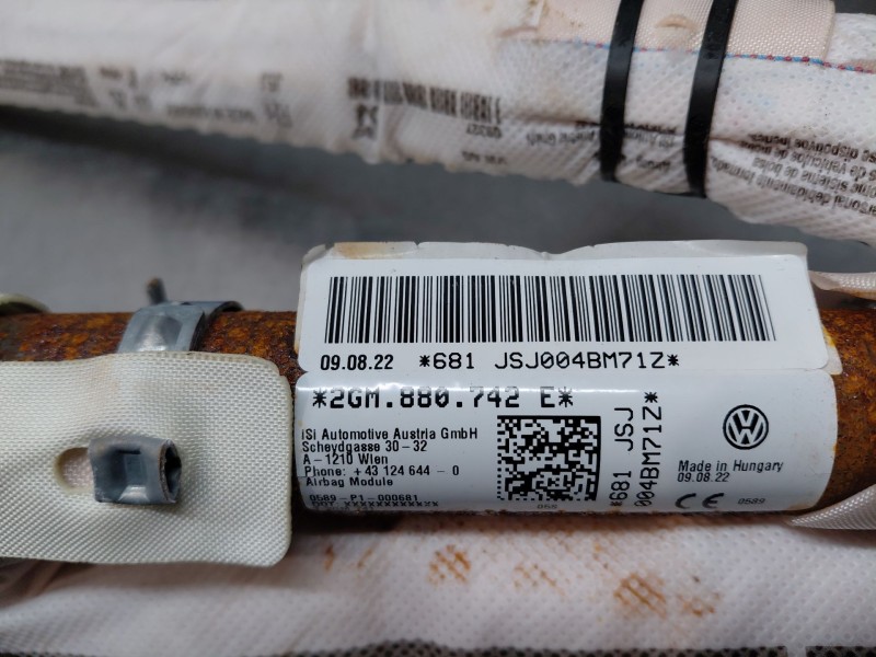Recambio de airbag cortina delantero derecho para volkswagen t-cross advance referencia OEM IAM   