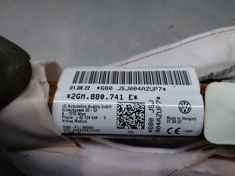 Recambio de airbag cortina delantero izquierdo para volkswagen t-cross advance referencia OEM IAM   