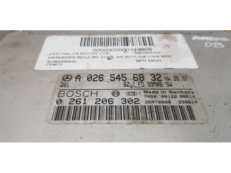 Recambio de centralita motor uce para mercedes clase s (w220) berlina 430 (220.070) referencia OEM IAM A0265456832  