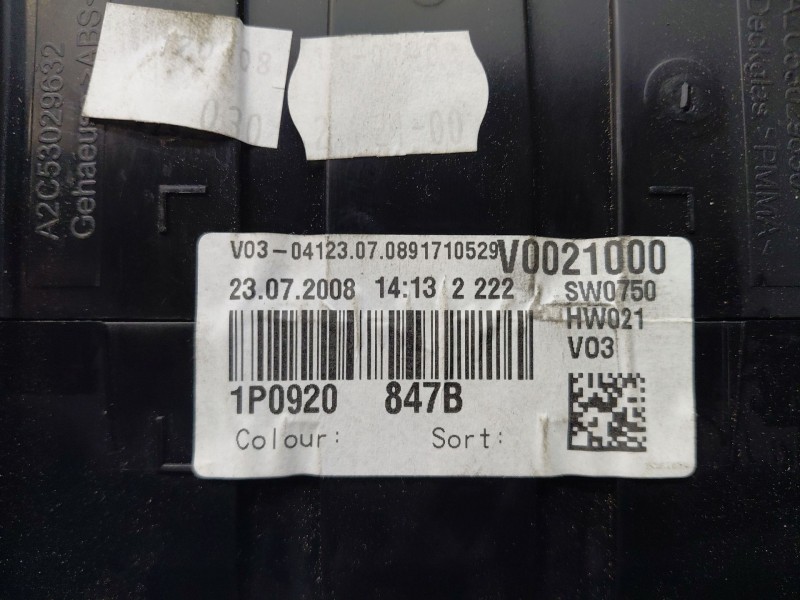 Recambio de cuadro instrumentos para seat altea (5p1) freetrack referencia OEM IAM   