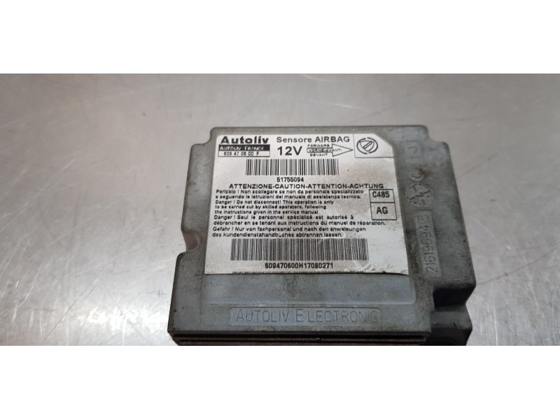 Recambio de centralita airbag para fiat linea (110) dynamic referencia OEM IAM 51755094   Recambio de centralita airbag para fiat linea (110) dynamic referencia OEM IAM 51755094