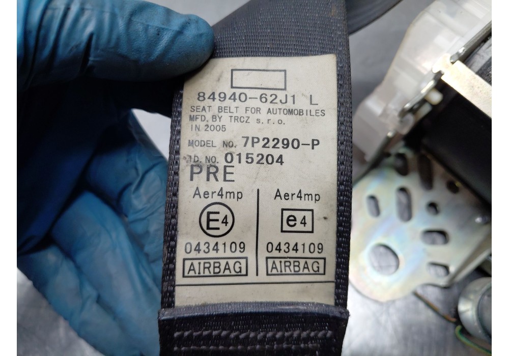 Recambio de cinturon seguridad delantero izquierdo para suzuki swift iii (mz, ez) 1.3 (rs 413) referencia OEM IAM   