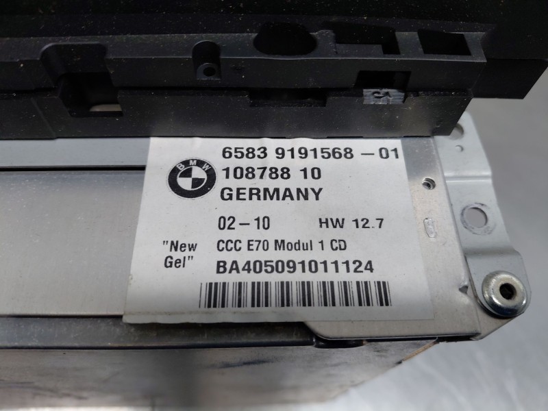 Recambio de sistema audio / radio cd para bmw x5 (e70) xdrive 30 d referencia OEM IAM 65839191568 6583919156801 